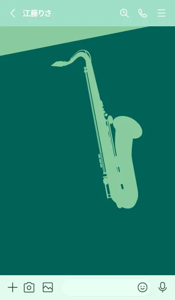 [LINE着せ替え] Saxophone CLR ホリーグリーンの画像2