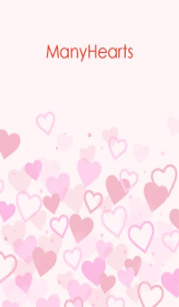 [LINE着せ替え] Many Hearts-PINK 58の画像1