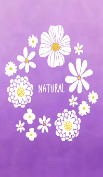 [LINE着せ替え] 白い花のリース 水彩16の画像1