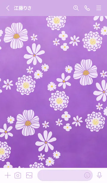 [LINE着せ替え] 白い花のリース 水彩16の画像2