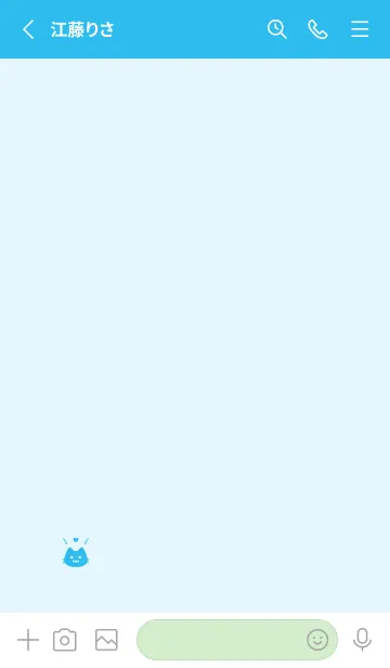 [LINE着せ替え] 小さな猫(ブルー23)の画像2