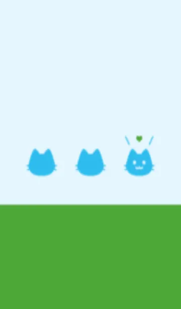 [LINE着せ替え] 小さな猫(ブルー24)の画像1