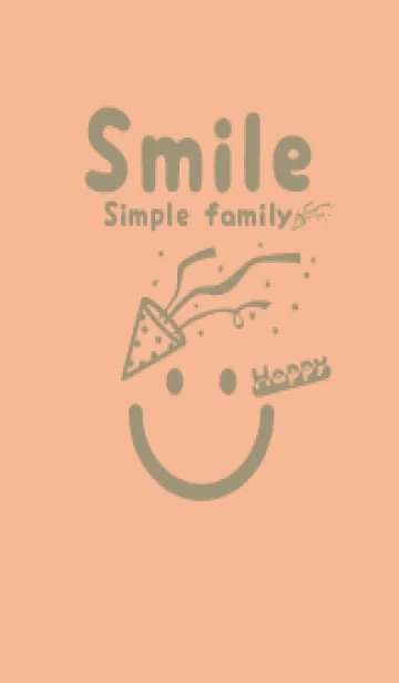 [LINE着せ替え] スマイル＆ハッピー ライトアプリコットの画像1