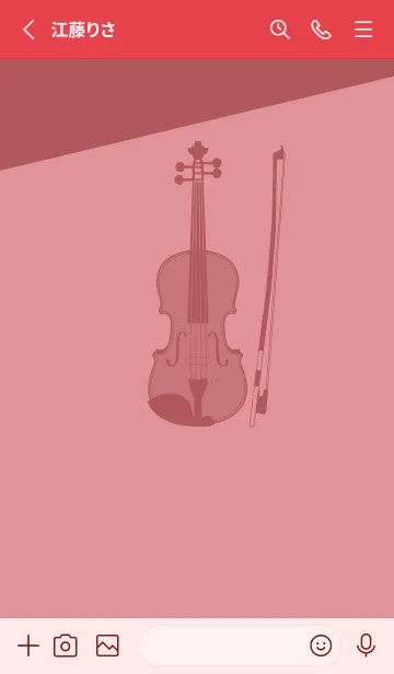 [LINE着せ替え] Violin CLR オールドローズの画像2