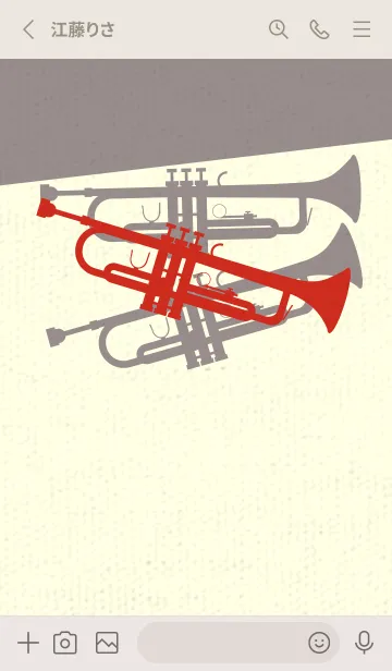 [LINE着せ替え] Trumpet CLR ルージュの画像2