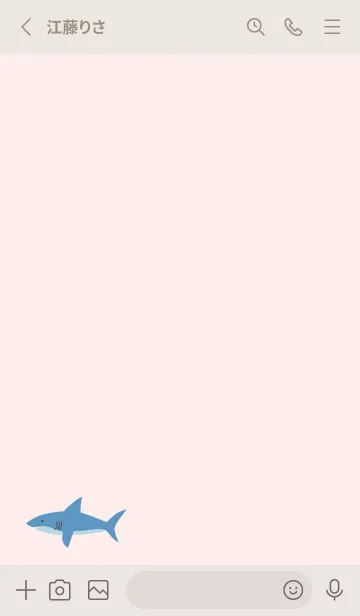 [LINE着せ替え] サメ ライトピンクの画像2