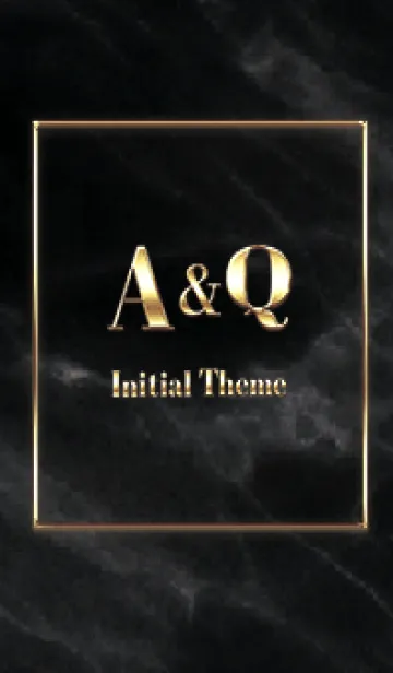 [LINE着せ替え] 【 A&Q 】Initial Theme Gold - ブラックの画像1