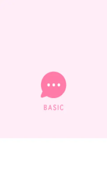 [LINE着せ替え] Simple&Basic ピンク×ホワイトの画像1