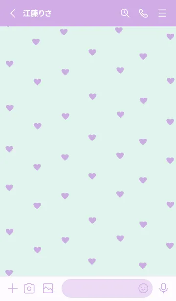 [LINE着せ替え] pattern_heart (purple blue)の画像2