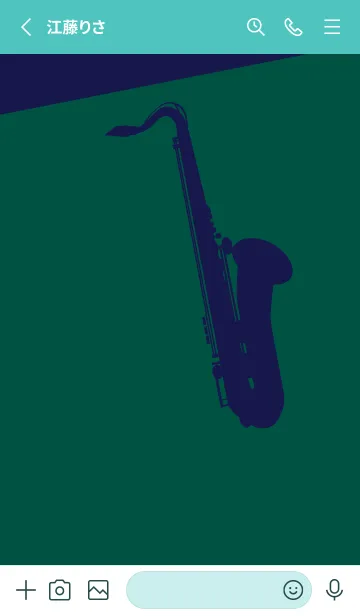 [LINE着せ替え] Saxophone CLR 鉄色の画像2