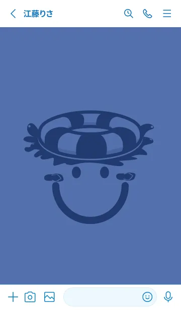 [LINE着せ替え] スマイル＆サマー ラベンダーブルーの画像2