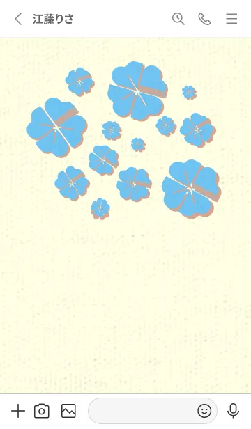 [LINE着せ替え] Piano clover フォゲットミーナットブルーの画像2