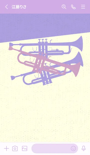 [LINE着せ替え] Trumpet CLR 薄紅藤の画像2