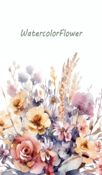 [LINE着せ替え] Watercolor Dry Flower-hisatoto-15の画像1