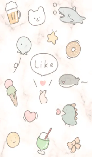 [LINE着せ替え] ゆるーい夏♡orange13_1の画像1