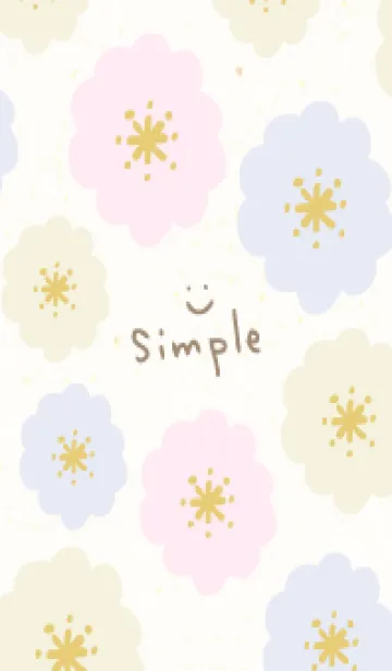 [LINE着せ替え] かわいい丸い花7の画像1