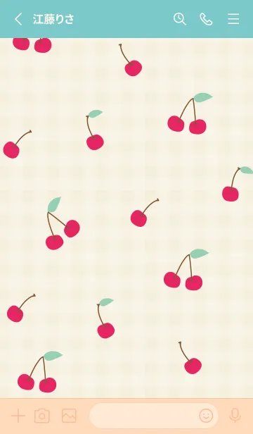 [LINE着せ替え] さくらんぼ くすみカラー24の画像2