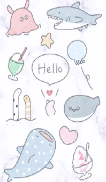 [LINE着せ替え] 楽しい夏の海♡purple12_1の画像1