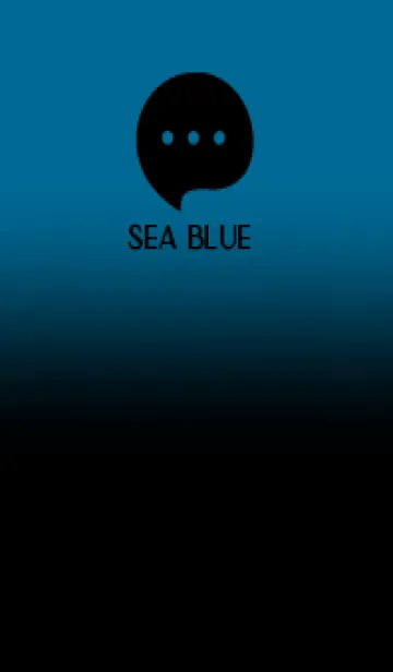[LINE着せ替え] Black & Sea Blue Theme V.4 (JP)の画像1
