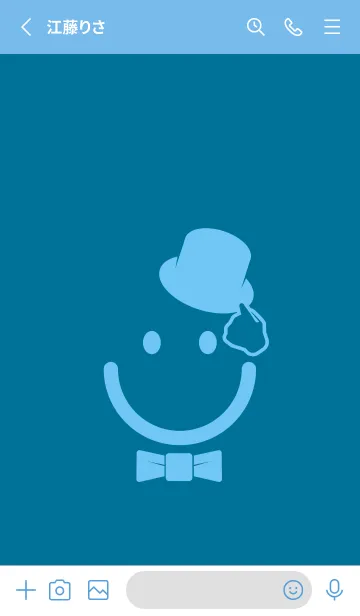 [LINE着せ替え] スマイル＆紳士 ダックブルーの画像2