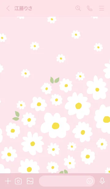 [LINE着せ替え] 白花 斜め5の画像2