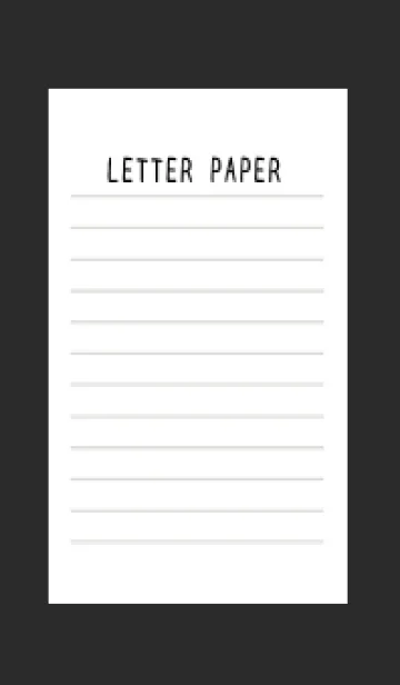 [LINE着せ替え] 便箋の着せかえ/チャコールグレイの画像1