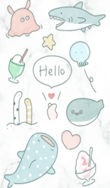 [LINE着せ替え] 楽しい夏の海♡bluegreen06_1の画像1