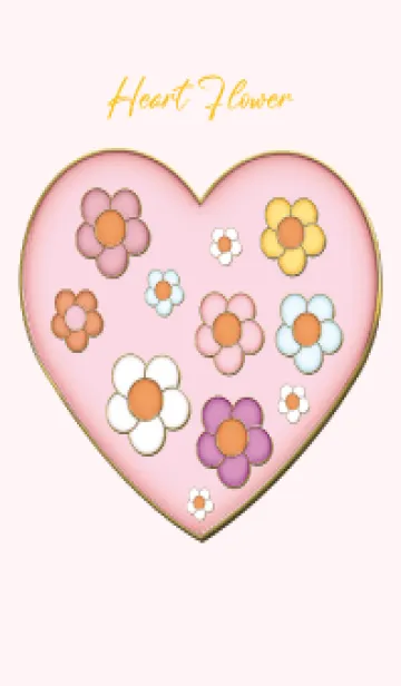 [LINE着せ替え] Enamel Pin Heart Flower 117の画像1