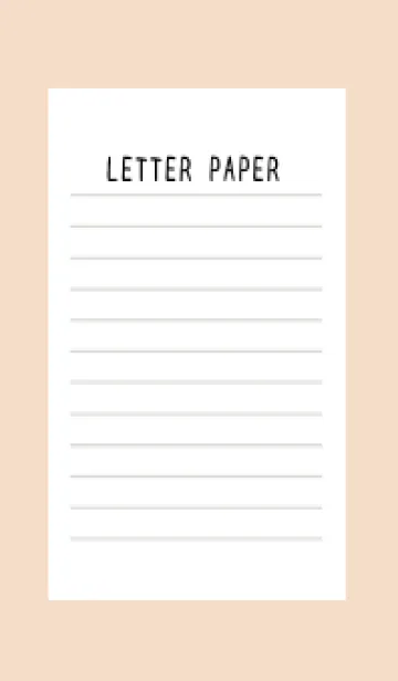 [LINE着せ替え] 便箋の着せかえ/ピンクベージュの画像1