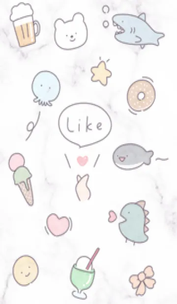 [LINE着せ替え] ゆるーい夏♡violet04_1の画像1