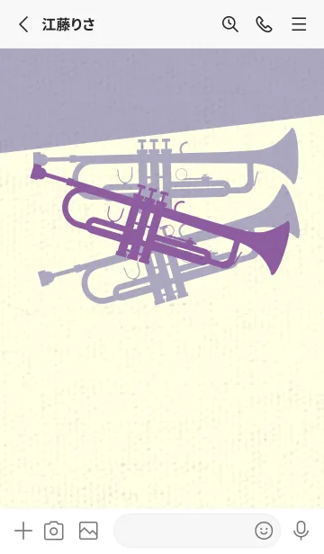 [LINE着せ替え] Trumpet CLR モーブの画像2