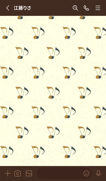 [LINE着せ替え] Clef dot オーカーの画像2