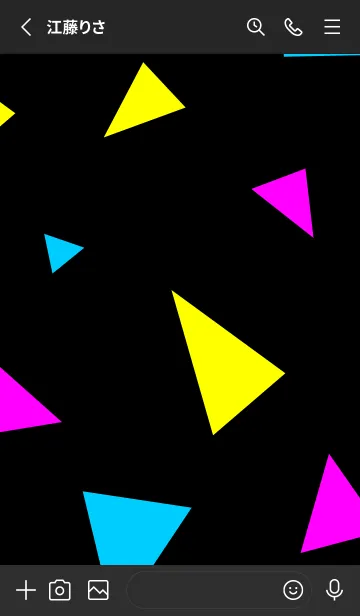 [LINE着せ替え] 3色三角10の画像2