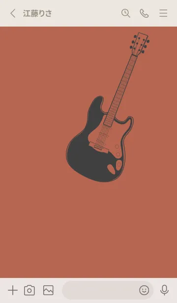 [LINE着せ替え] ELECTRIC GUITAR CLR キャメルの画像2