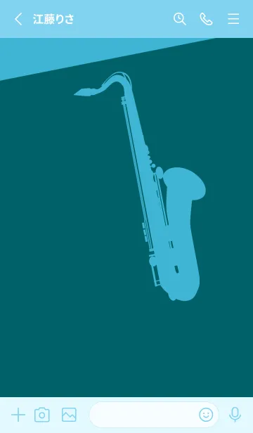 [LINE着せ替え] Saxophone CLR ディープティールグリーンの画像2