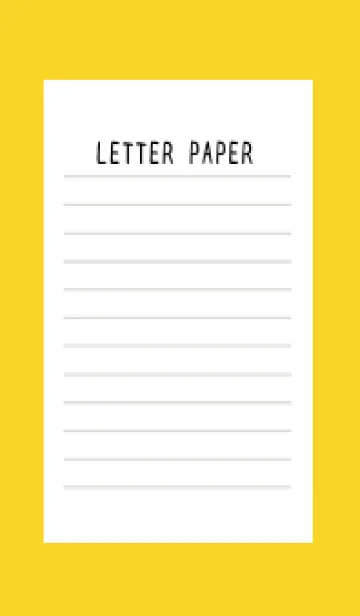 [LINE着せ替え] 便箋の着せかえ/イエロー/朱色の画像1