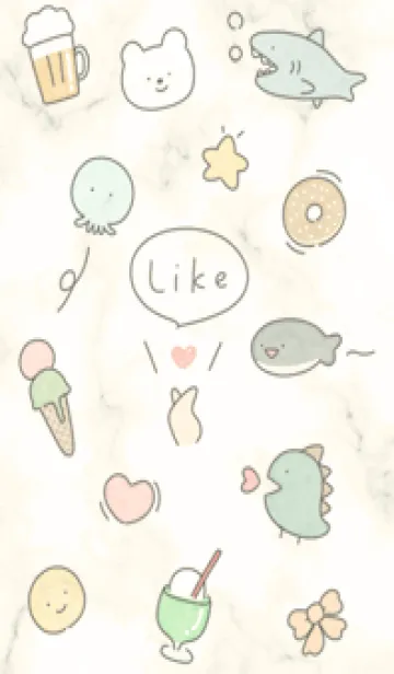 [LINE着せ替え] ゆるーい夏♡yellow14_1の画像1