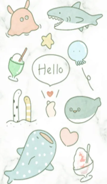 [LINE着せ替え] 楽しい夏の海♡green07_1の画像1