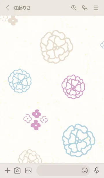[LINE着せ替え] 線 花 シンプル18の画像2