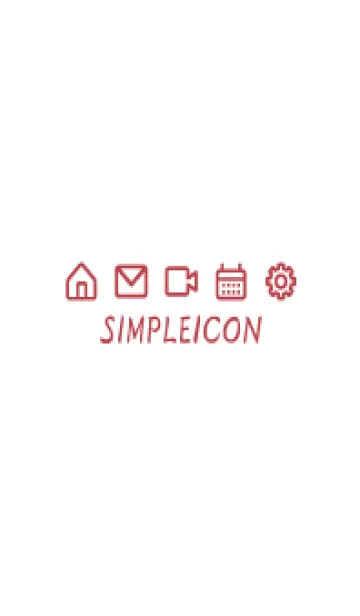 [LINE着せ替え] SIMPLE ICON -WHITE- 80の画像1