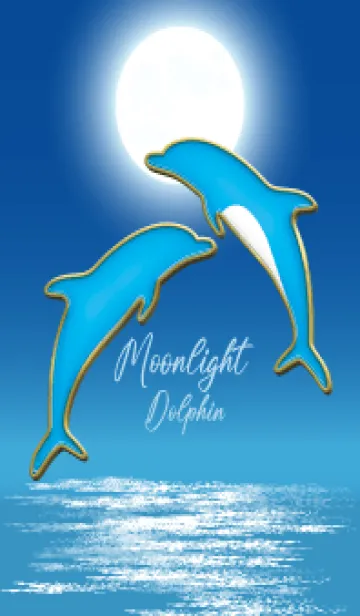 [LINE着せ替え] Enamel Pin Moonlight Dolphin 115の画像1