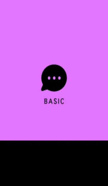 [LINE着せ替え] Simple&Basic ネオンパープル&ブラックの画像1