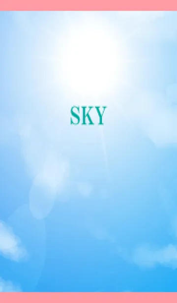 [LINE着せ替え] 空と太陽 薄いピンクの画像1