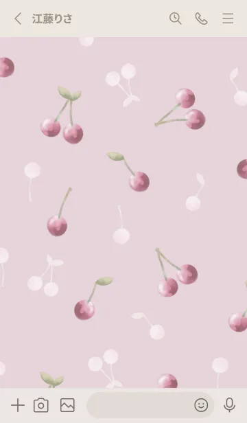 [LINE着せ替え] かわいい♪大好きなさくらんぼ♪1の画像2