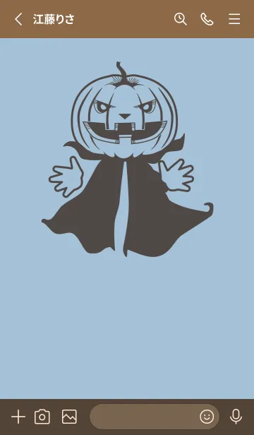 [LINE着せ替え] 妖怪 ジャックオランタン スモークブルーの画像2