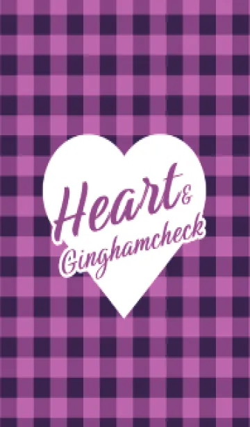 [LINE着せ替え] ハート ギンガムチェック 55の画像1