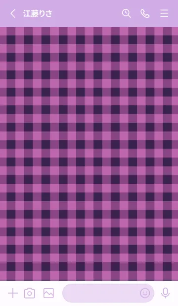 [LINE着せ替え] ハート ギンガムチェック 55の画像2