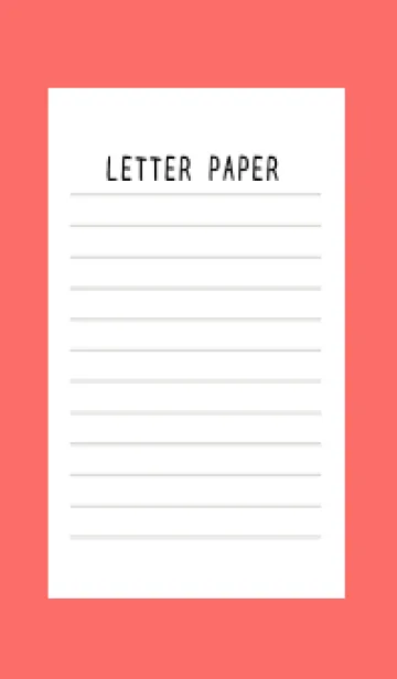 [LINE着せ替え] 便箋の着せかえ/朱色の画像1