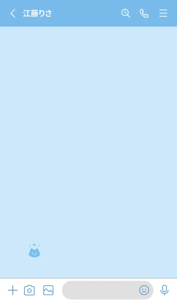 [LINE着せ替え] 小さな猫(ブルー26)の画像2