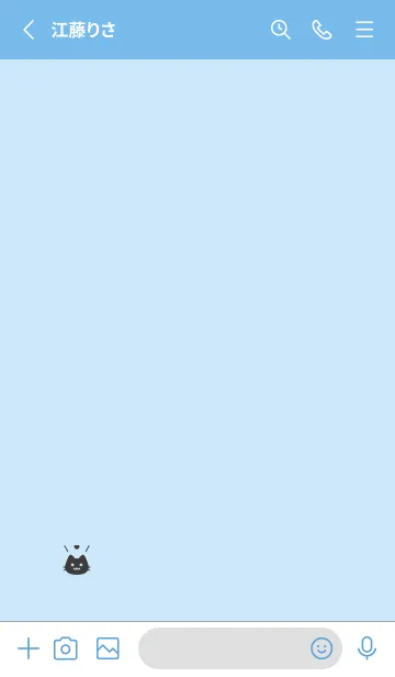 [LINE着せ替え] 小さな猫(ブルー28)の画像2